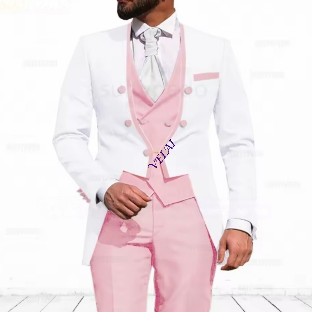 Men'S Formal Evening Wear - Maßgeschneiderter himmelblauer 3-teiliger Anzug für Herren,