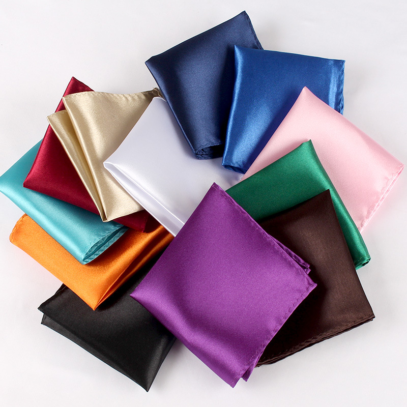 Pocket Square Set - Satin-Taschentuch für Männer, Bonbonfarben, Herrenanzüge, Einstecktuch,