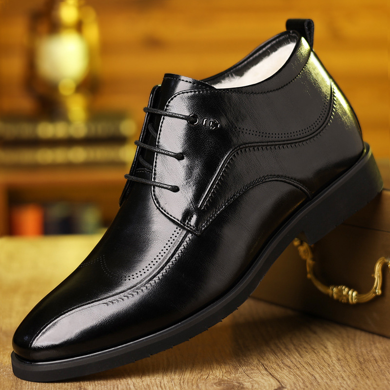 Men'S Formal Wear In Winter - Herren Winter Lederschuhe Samt Verdickung Business