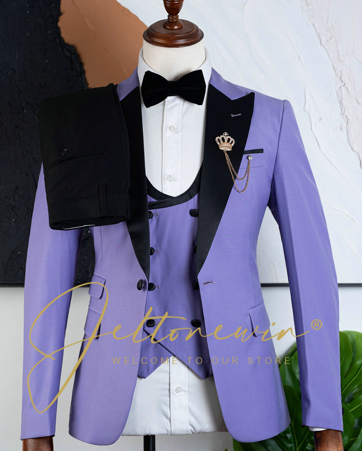 Lila dreiteiliges Smokinganzug – Men'S Formal Evening Wear Bewertung und Preis