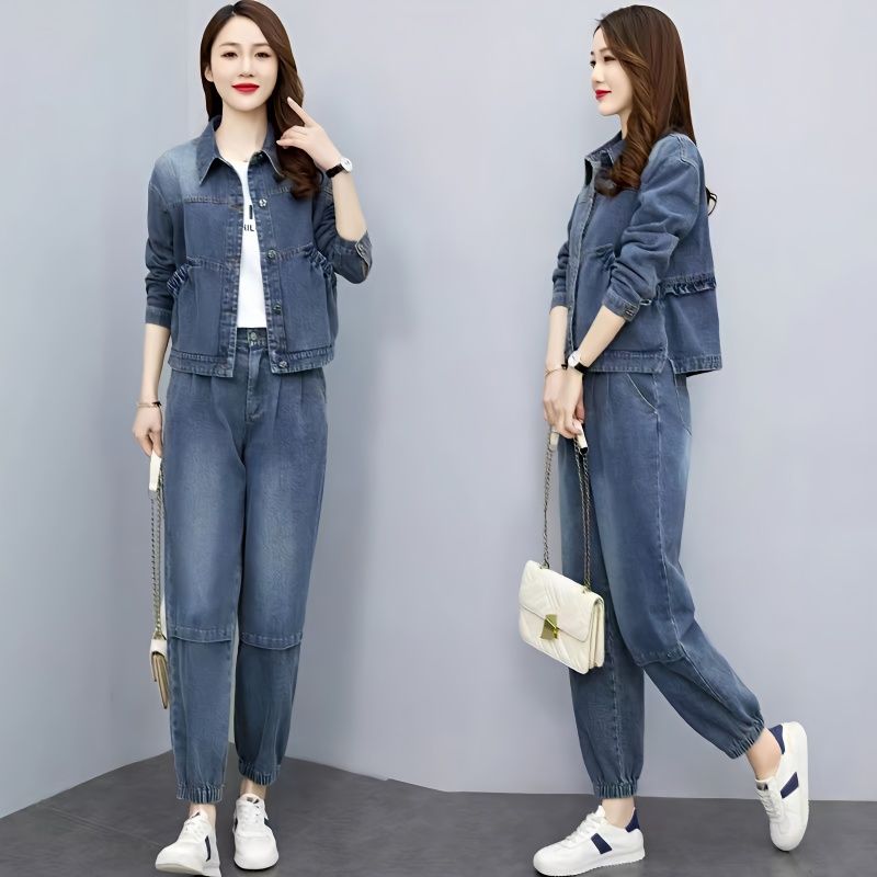 Frauen Denim Anzüge 2024 Neue  – Pocket Square Set Bewertung und Preis