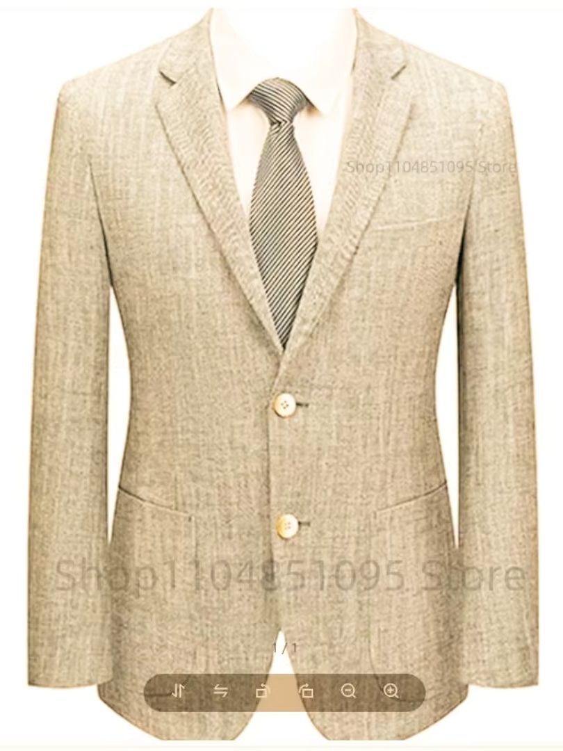 Herren Slim Fit Leinen-Anzugbl – Men Linen Formal Wear Bewertung und Preis