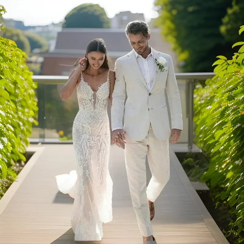Leinen-Hochzeits-Smoking für H – Men Linen Formal Wear Bewertung und Preis